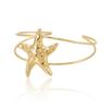 Women's New Vacation-Style Exaggerated Starfish Metal Open Arm Cuff Bracelet Bohemian Beach Versatile Hand Accessory