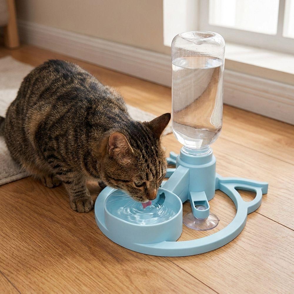 Silent Gravity Pet Water Bowl Large Capacity Cat Water Feeder Cat Water Bowl Holder Outdoor