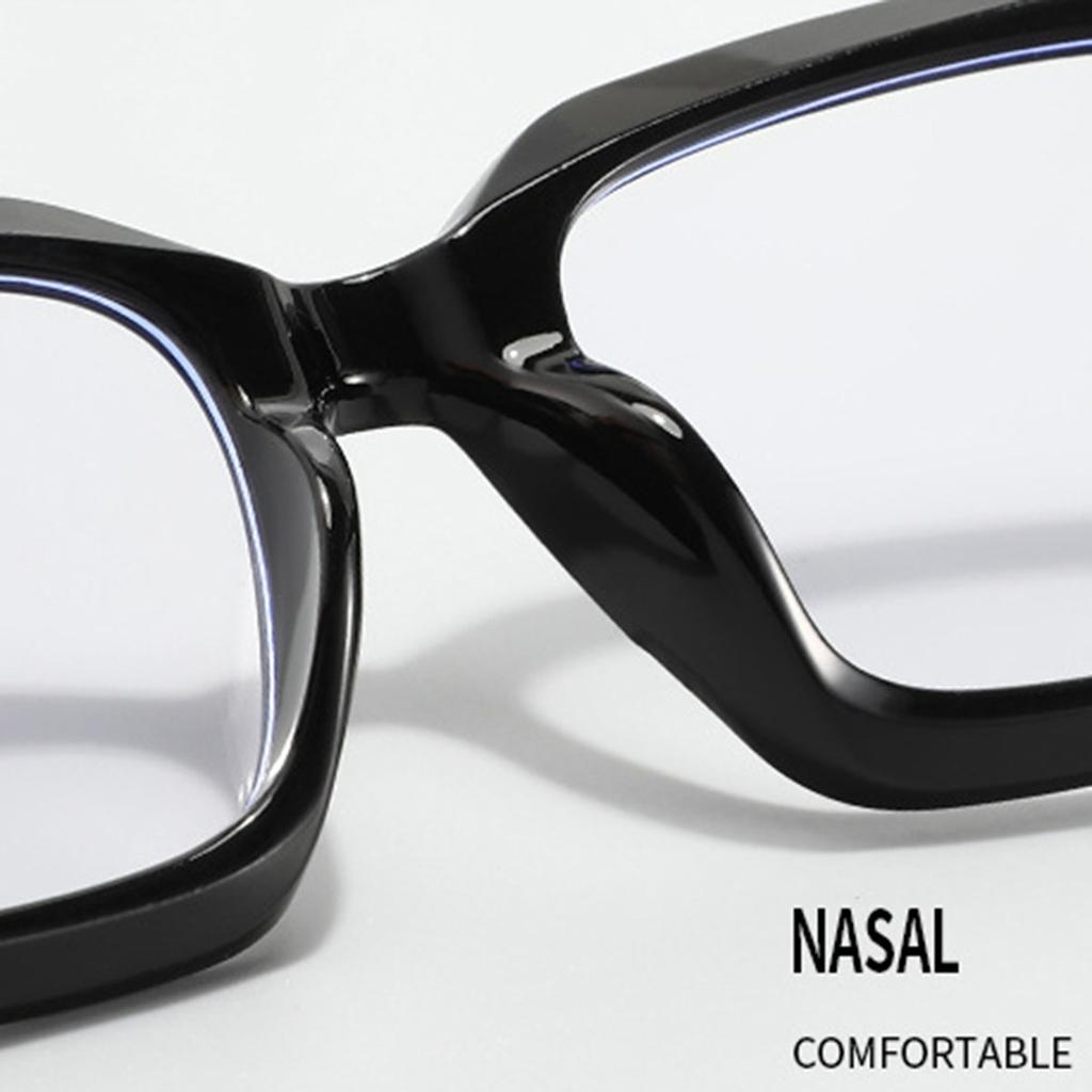 New Square Anti Blue Light Flat Mirror, Plain Colored, Rice Nail Street Photography, Simple Eyeglass Frame, Business Eyeglass Frame