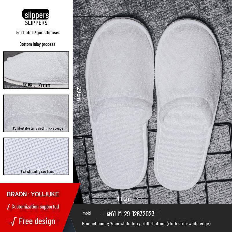Disposable Non-Slip Slippers for Hotels, Homestays, and Spas