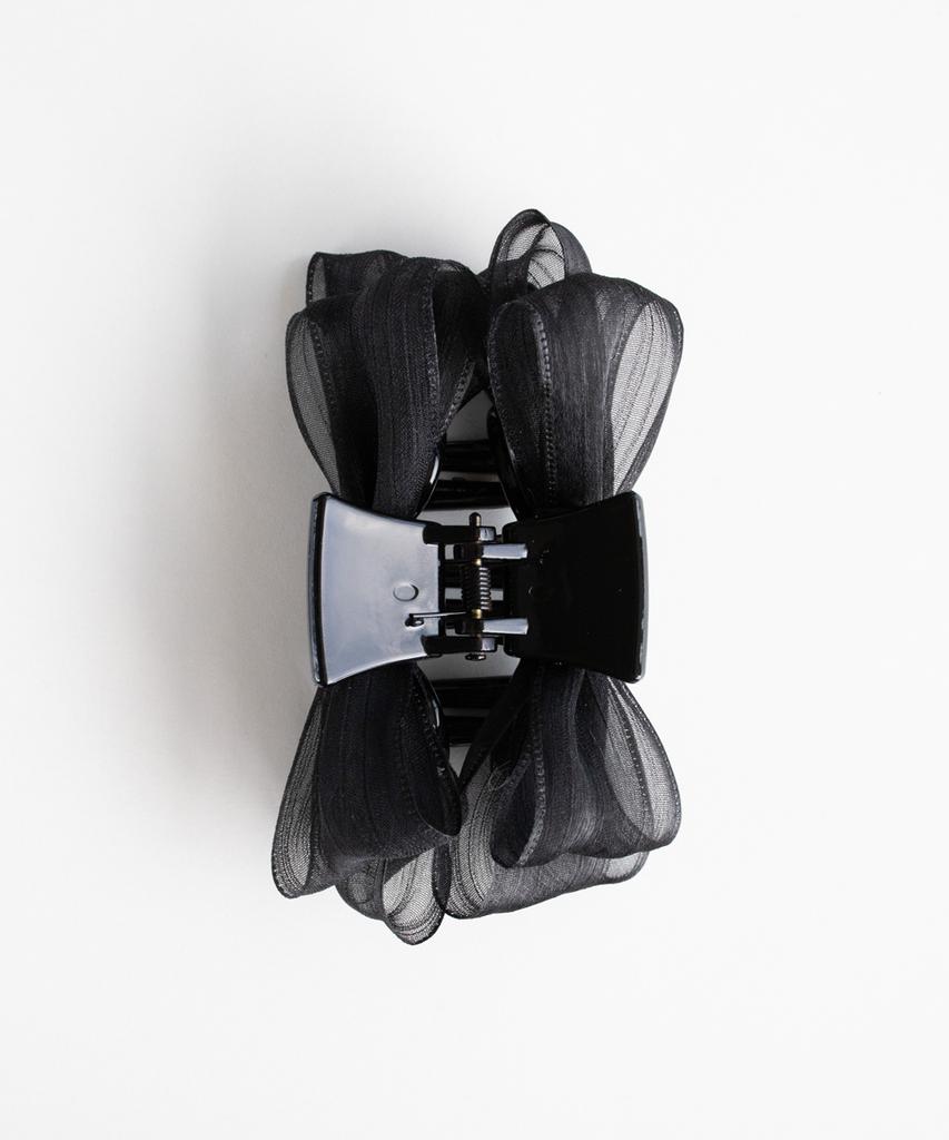 Merrymotive Black Mini Ribbon Hair Claw