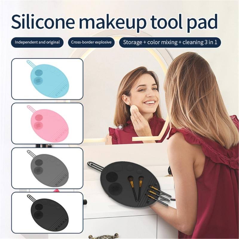 Multifunkční silikonový čistič štětců Silikonový čistič kosmetických štětců Snadno použitelná podložka na štětce na make-up