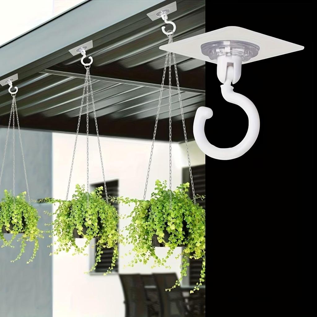 360 Degree Rotatable Wall Hooks Removable Hanging Hooks for Home Kitchen Bathroom Bedroom and Garden