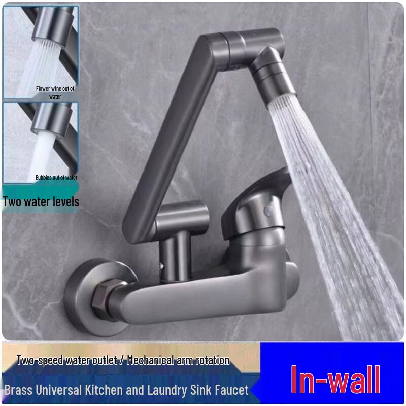TLXT Wall-Mounted Kitchen Faucet