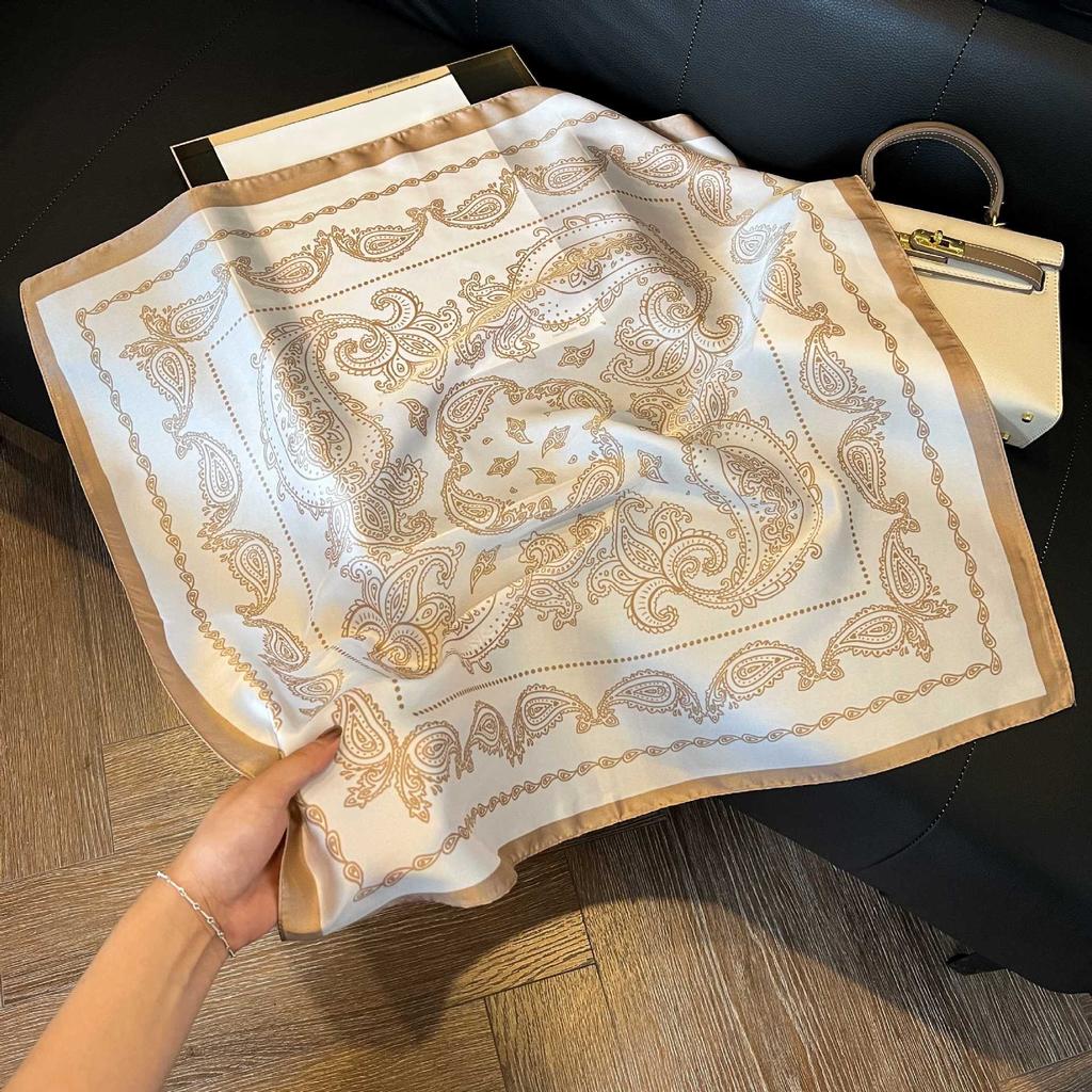 Fashionable Imitation Silk Scarf Set With Retro Waistcoat And Stylish Square Scarf Ideal For Neck Protection