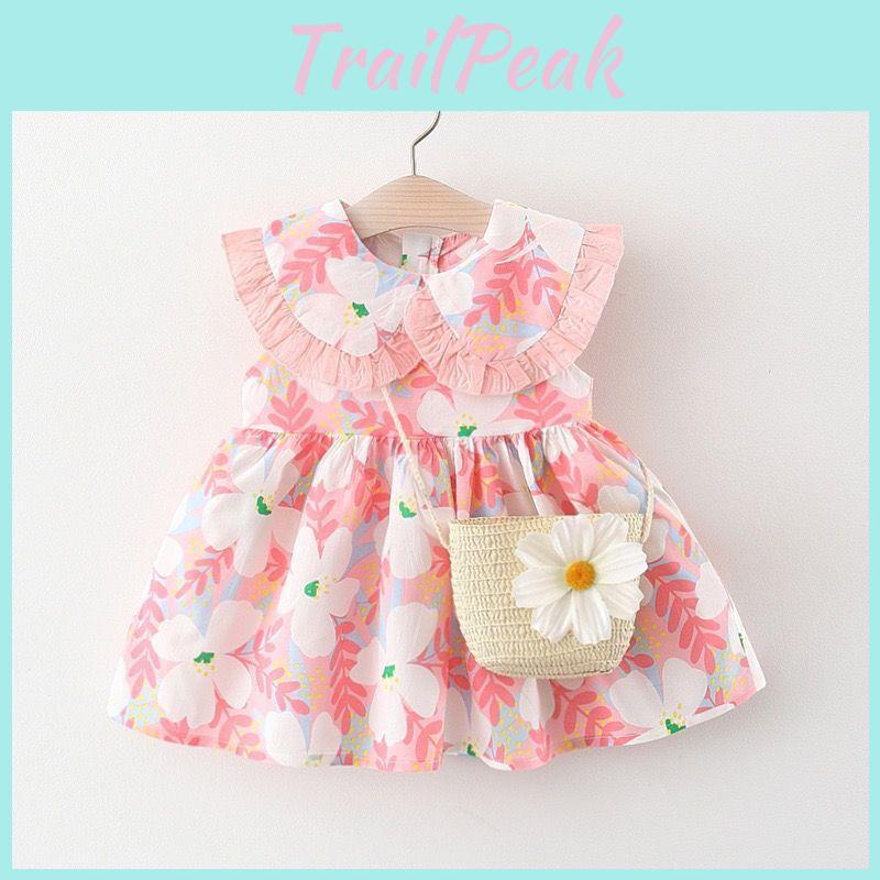 Dress Childrens Sleeveless Cute Girls Print Dress