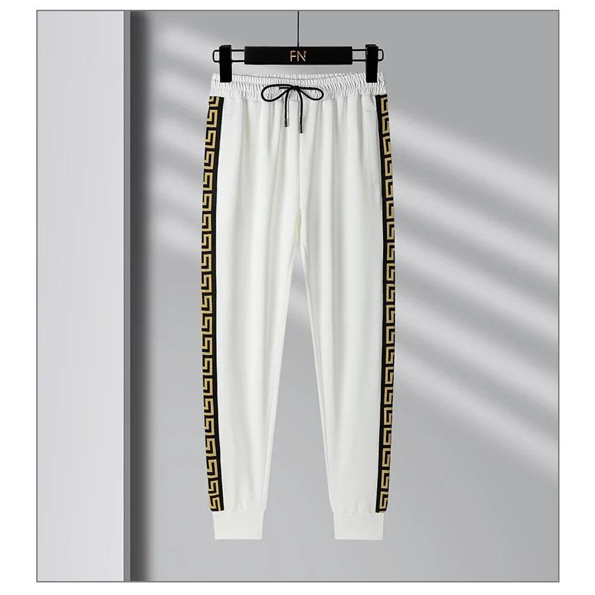 Men's Casual Sports Set Lapel Jacket and Drawstring Trousers Two-piece Set