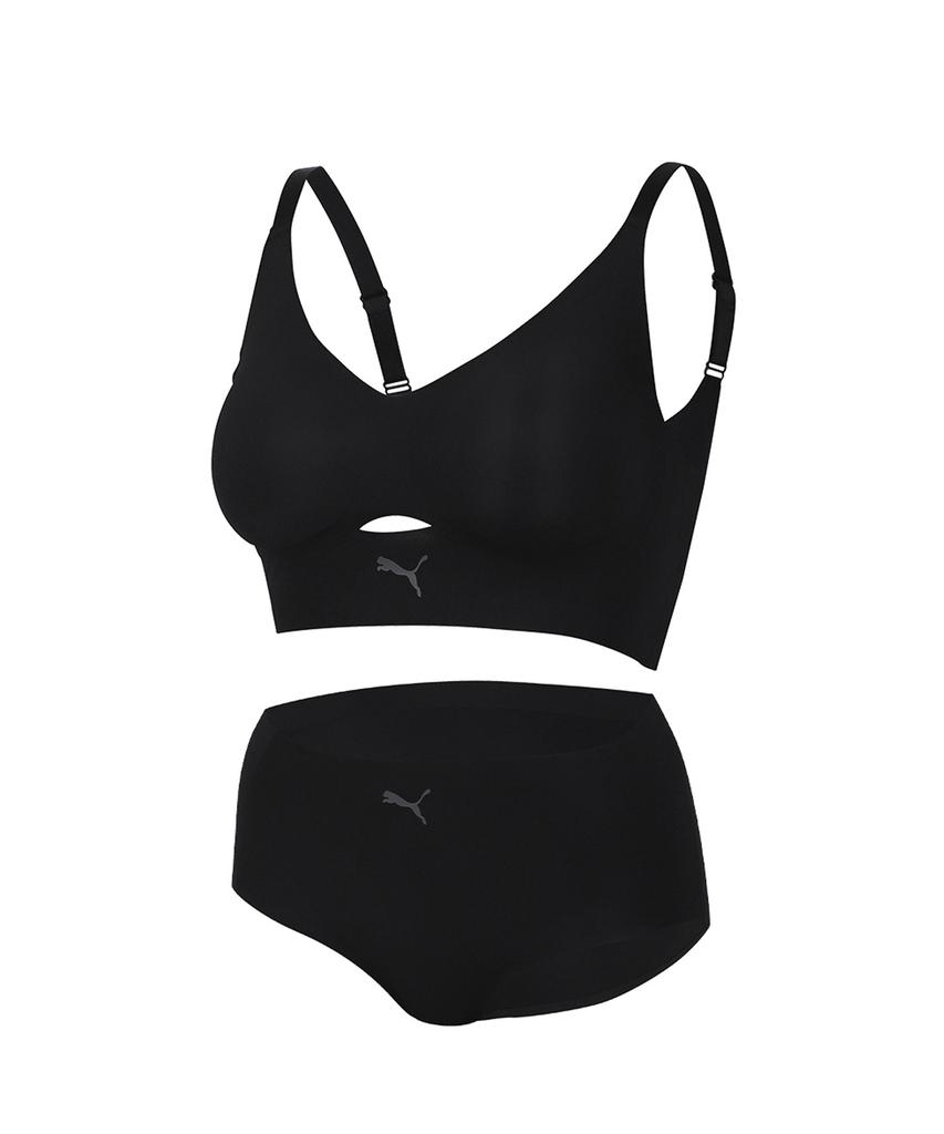 PUMA BODYWEAR Windy Hole Nylon Fusing Pre-Cut Bra And Panties