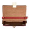 Coach Hutton 21 Monogramm Leder Kleine Quadratische Kettentasche Damen Taschen Rubin CZ491-IMRBY