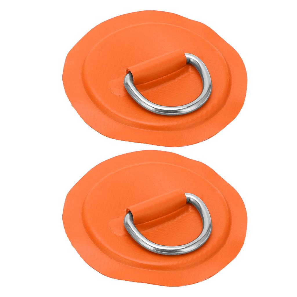 D Ring Pad Patch PVC Inflatable Boat Raft Dinghy Canoe Surfboard Kayak Tie Down FittingOrange