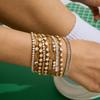 Youthway Versatile Casual Gold Plated Stainless Steel Geometric Rhinestone Tennis Chain Bracelet Necklace Set Sporty Accessories