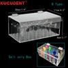 15-Loch Dental Organizer Box Acryl Ligaturhaken Halter Kieferorthopädische Gummibänder Zahnarztpraxis Organizer Aufbewahrungsbox