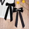 Winter Velvet Belt Double Bow Hairpin Hair Accessories Fashionable and Simple Versatile Princess Duck Bill Clip Hairpin