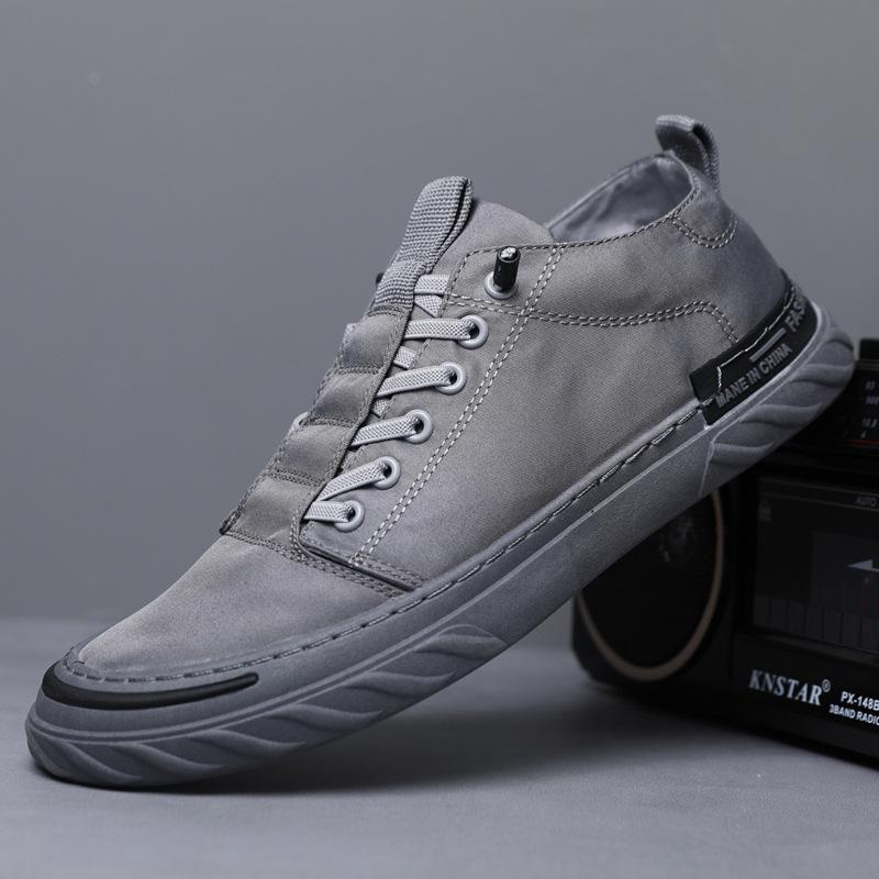 

Men s Summer Trendy Canvas Shoes - Breathable Ice Silk Casual Korean Style Board Shoes 44