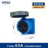 IP67 Three-Phase Industrial Plug Socket: 63A/125A, Waterproof, Aviation Plug, Male-Female, 3/4/5 Core.