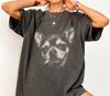 Maglietta Comfort Colors Chihuahua Fumatore, T-shirt Grafica Cane Grunge Vintage, Maglietta Faccia Cane Divertente, T-shirt Cane Meme, Regalo per Amanti dei Cani