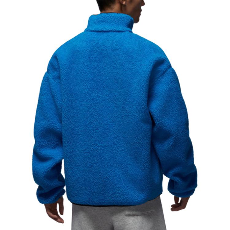 Nike Stand Collar Sports Zip Long Sleeve Faux Lamb Fleece Jacket Men Jacket HV0779-406