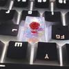Handmade OEM Floral Resin Keycap Translucently Epoxy Camellia for Mechanical Keyboards Aesthetic Keycap Replacement