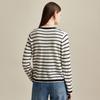 Zhaojun Women's Striped Pure Cashmere Round Neck Cardigan