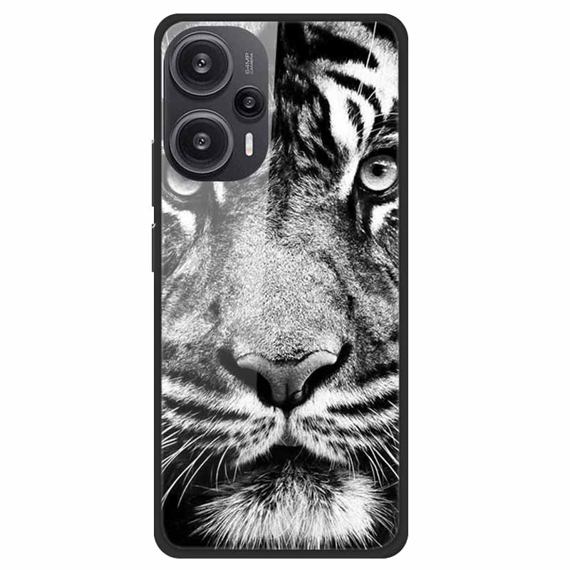 For Xiaomi Poco F5 5G F5Pro Case Luxury Tempered Glass Soft Bumper Phone Cover for POCO F5 Pro 2023 Fundas on PocoF5 Painted