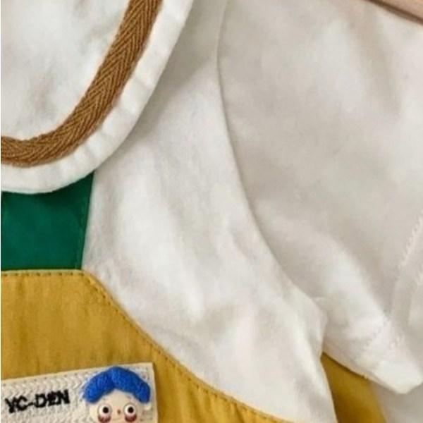 Mini jmenovka celoplošný skafandr s krátkým rukávem, velikost 73, nejlepší dětské oblečení Korea