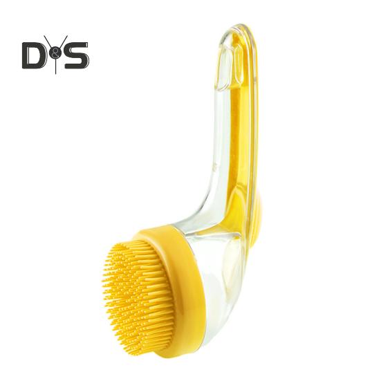 

Щетка для купания домашних животных, дозатор мыла и шампуня для собак, массажная щетка для ухода за домашними животными, щетка для длинных короткошерстных собак и кошек жёлтый