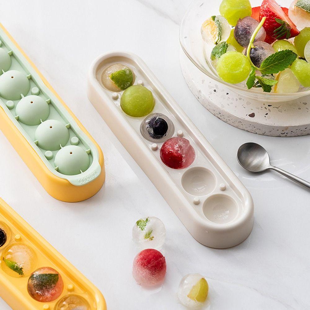 

Ice Making 6 Grids Ice Ball Tray Round Ice Storage Box Handmade Ice Cube Mold Summer