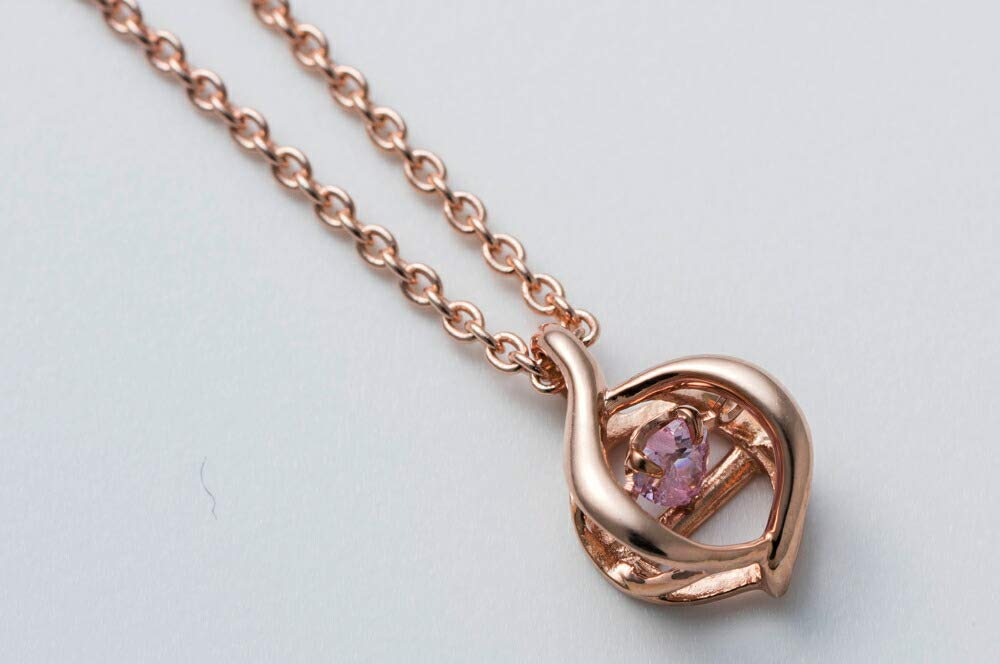 [DancingStoneStar] Heart Stone Dancing Necklace Top (Separate) SETS-8757 Pink Gold