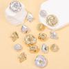 European and American Retro High-end Acrylic Gold-plated Stud Earrings, Electroplating Personalized Fashion Women's Stud Earrings Set