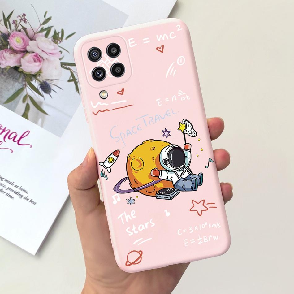 Custodia per Telefono Samsung Galaxy M22 Samsung M22 F22 SM-M225F E225F Gatto Carino Cartone Animato Colore Caramella Silicone Morbido Copertura Posteriore