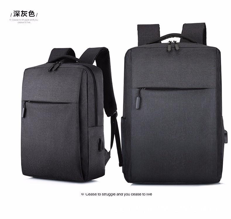 New Business Backpack USB Computer Bag Shoulder Lightweight Oxford Cloth Large Capacity Schoolbag