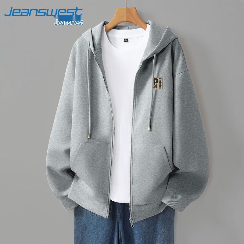 Jeanswest Men s Casual Hooded Zipper Jacket 3XL