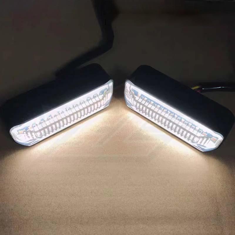 1 Pair Motorcycle Indicator Lights LED Flowing Turn Signal Indicators Running Light LED Tail Light Stop Lamp Rear Brake Light