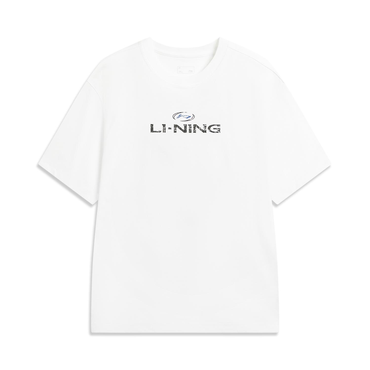 

Минималистичная свободная футболка с коротким рукавом Li Ning с принтом букв на спине, унисекс, ATSW285-2 S