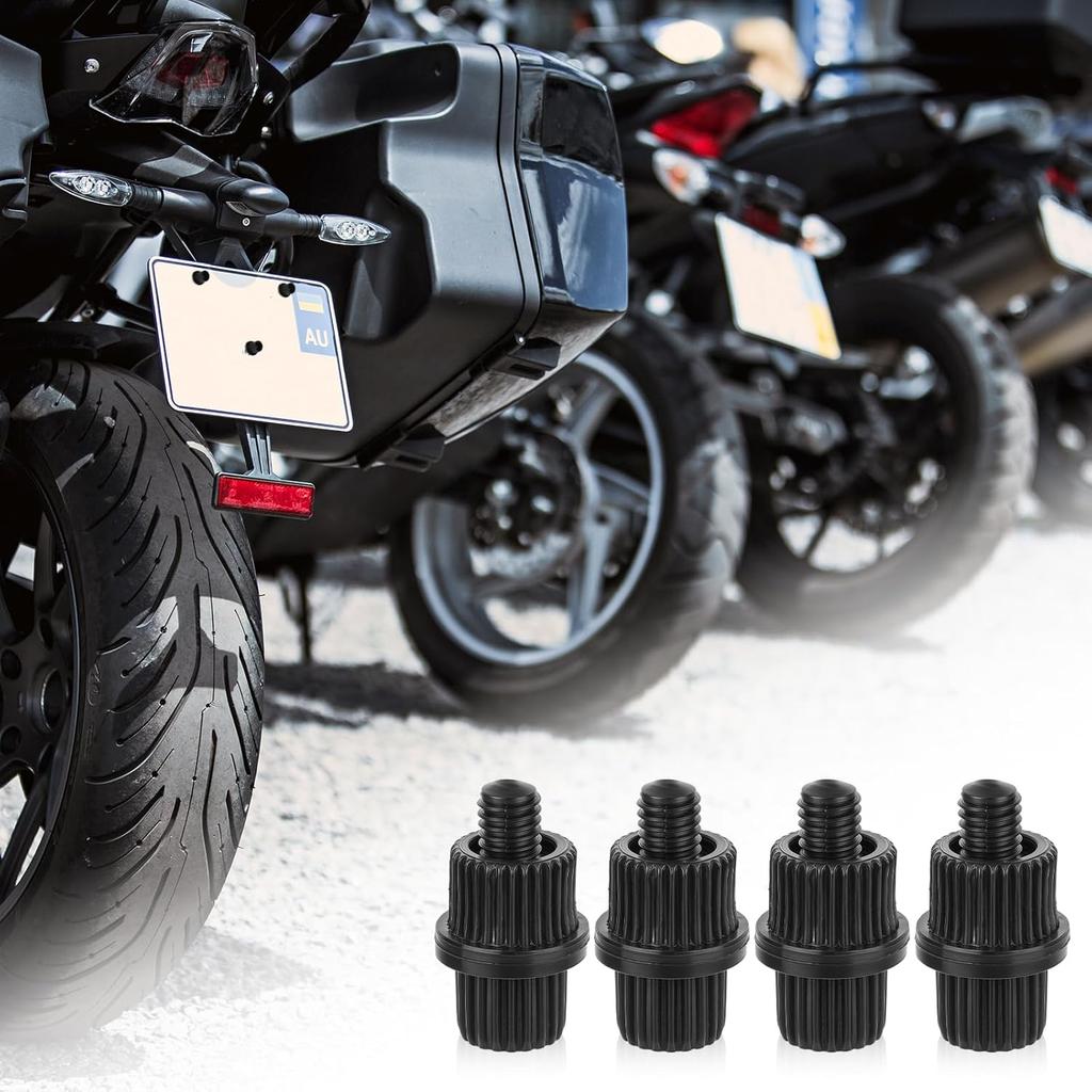 License Plate Bolts 8 Pcs 6mm License Plate Screws Universal Thread Screws Nylon Bolts and Nuts for Motorcycle Cars Trucks Bike Plates Fasteners