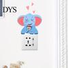 Decorative Party Scene Accents Cute Elephant Switch Sticker, PVC Waterproof Light Decal, Protective Cover for Safe Electrical Surround Stickers