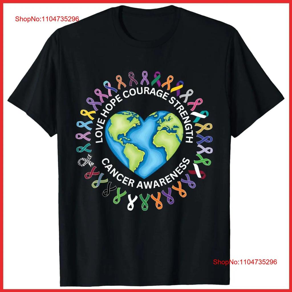 All Cancer Matters Survivors Awareness Fight Ribbon Black Cotton T Shirt S XL Vintage Washed Unisex Designer Clothes Fashion