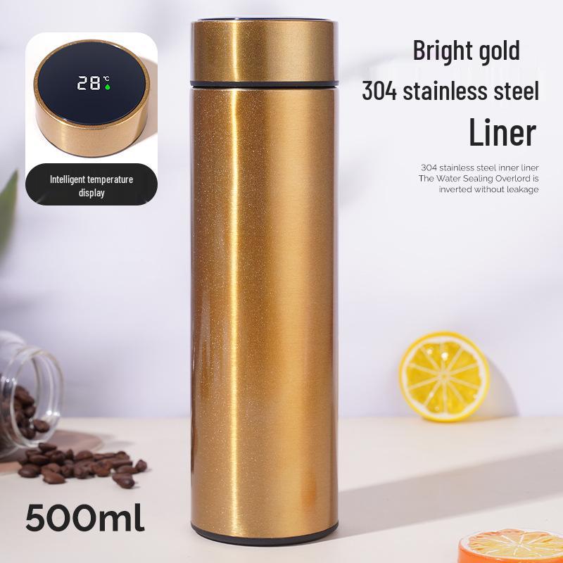 304 Stainless Steel Smart Temperature Display Insulated Water Cup with LED - Customizable Gift