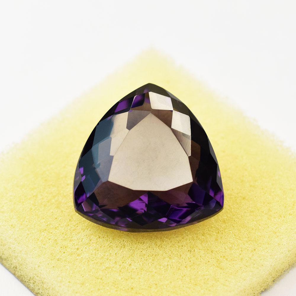 Natural Purple Sapphire Loose Gemstone Ceylon Trillion Cut 24x24mm September Birthday Birthstone