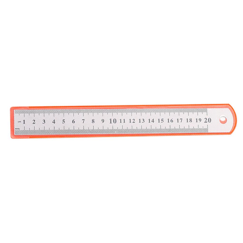 Stainless Steel Ruler Centimeter Thick Sturdy High Accuracy Multi Purpose Straight Ruler for Office School Family 20cm
