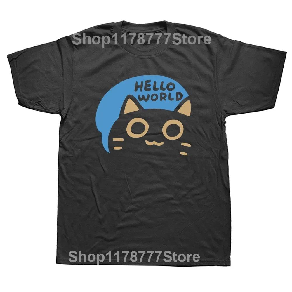 Funny Hello World T Shirts Graphic Cotton Streetwear Short Sleeve Birthday Gifts Computer Programming Languages Tshirt Men