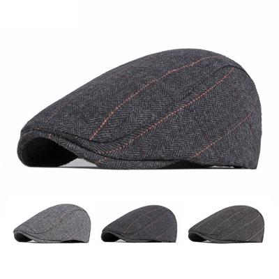 Autumn Winter Herringbone Berets Men British Retro Duck Tongue Gatsby Painters Hats Flat Hat Driver Ivy Hat Gorro Hombre Boina