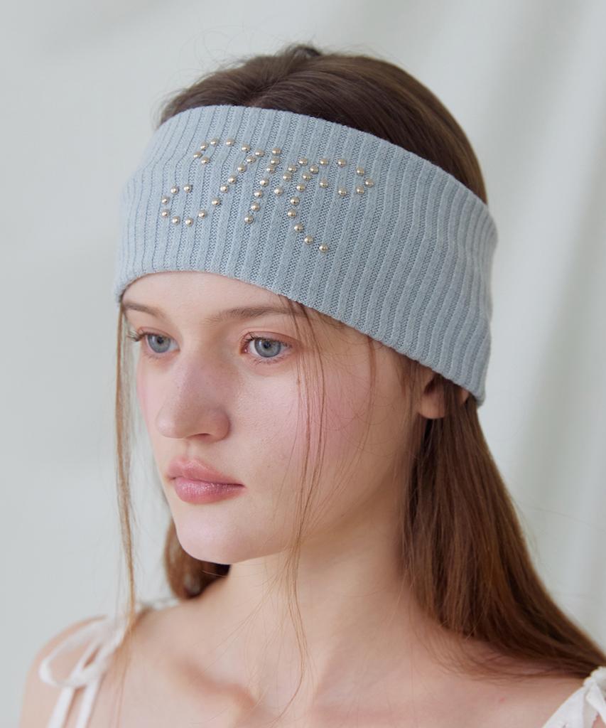 Minco M Studded Knit Hairband_Blue