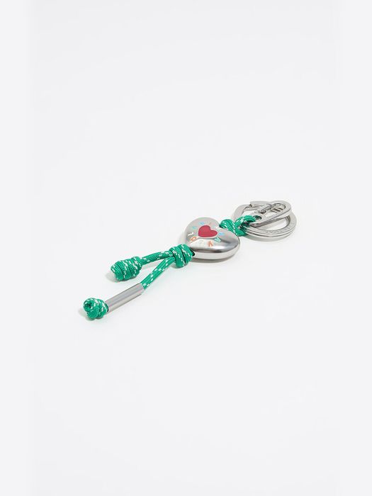 BIMBA Y LOLA Green Rope Heart Keychain B255AIZ006GNF