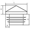 End cap for envelope post profile 40x40 20 PCS BLACK