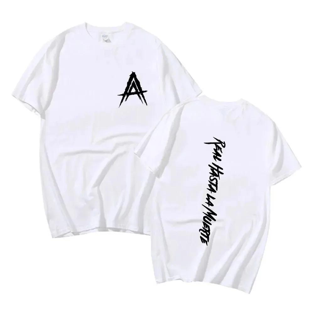 Men Women Cool Rapper Anuel AA T Shirt Oversized Cotton Hip Hop Short Sleeve Graphic T-Shirt Streetwear Tee Trend Clothes Tops