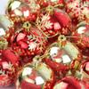 Set of 16 Painted Christmas Ball Ornaments - 4cm, 6cm, 8cm - Shiny Decorative Hanging Baubles