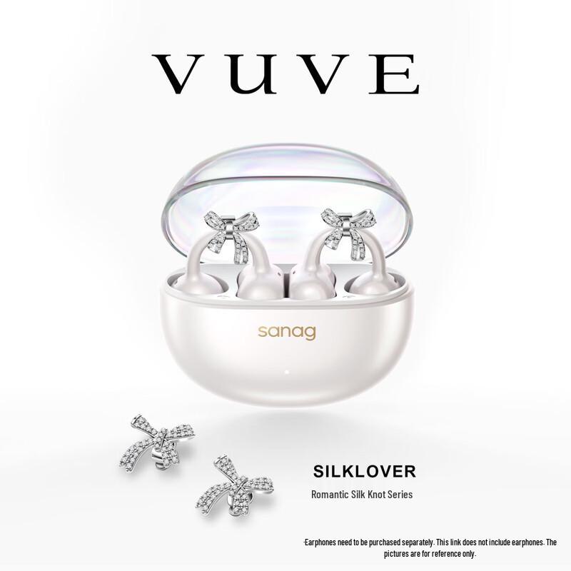 SANAG S6S Nova Ohrklemme Headset Schmuckstücke mit Strasssteinen