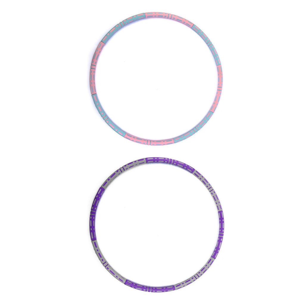 Weighted Fitness Hoop 6 Section Detachable Dual Color Abdomen Waist Slimming Exercise Hoop