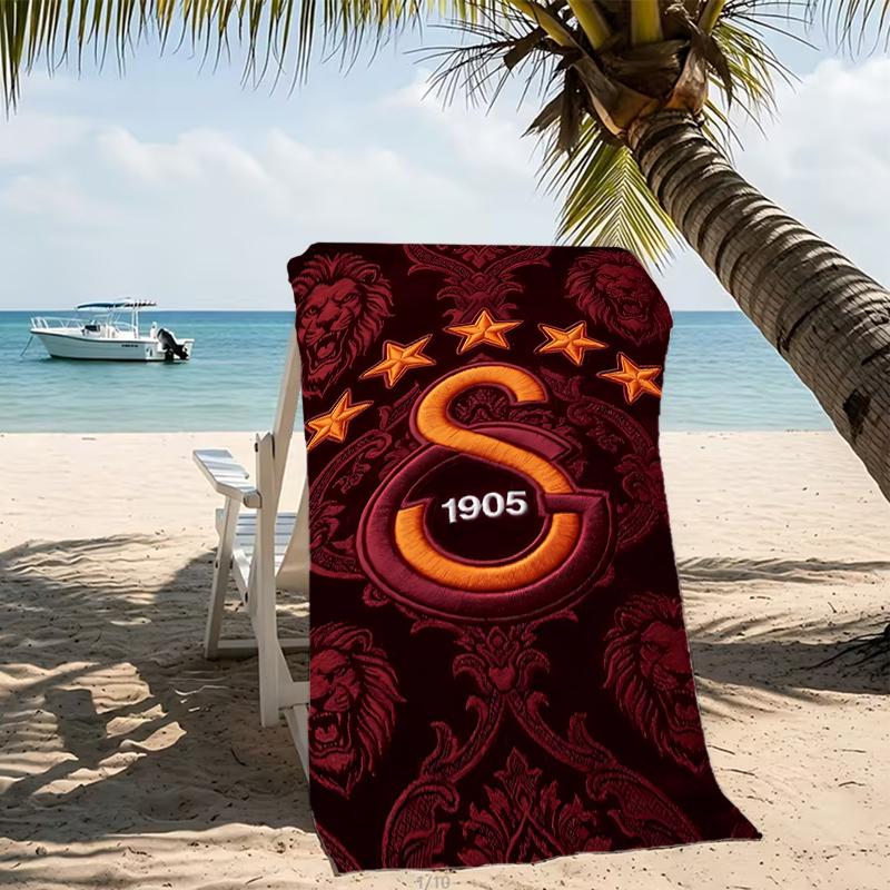 Beach Towel with Galatasaray S .K Pattern - soft,absorbent,machine washable Lightweight&Modern,swimming,Travel Essentials